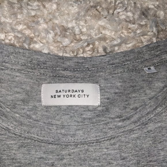 Saturdays New York City short sleeve tshirt size Medium in heather grey - Picture 3 of 4